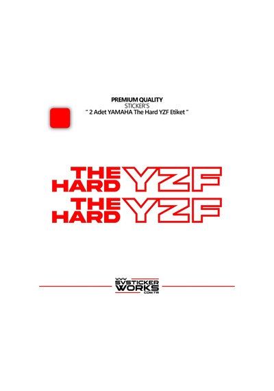 Yamaha The Hard Yzf Sticker Yüksek Kalite Folyo 2 Adet Sticker Etiket 76276642