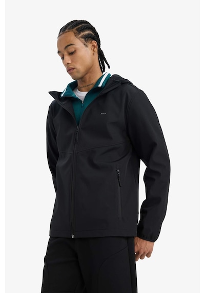 Defacto Rüzgar Geçirmez Su İtici Softshell Yağmurluk A2122AX23WN Siyah
