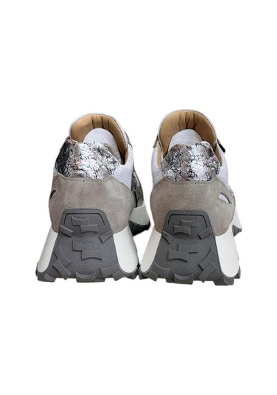 Beyaz Hakiki Deri Vizon Garnili Comfort Taban Bağcıklı Sneaker Beyaz