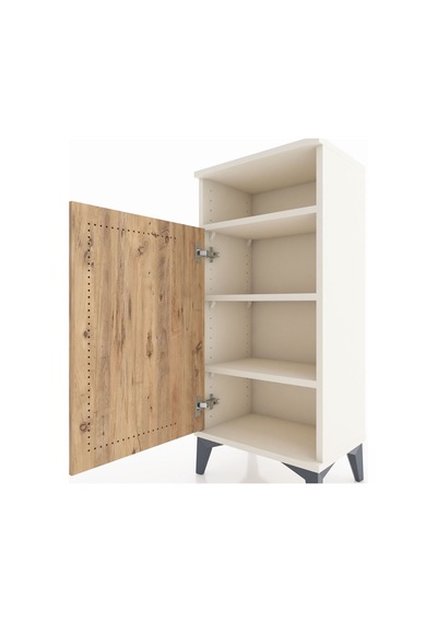Arges Komodin 3 Raflı Tek Kapaklı 44x30x96 Aytaşı-çam Aytaşı
