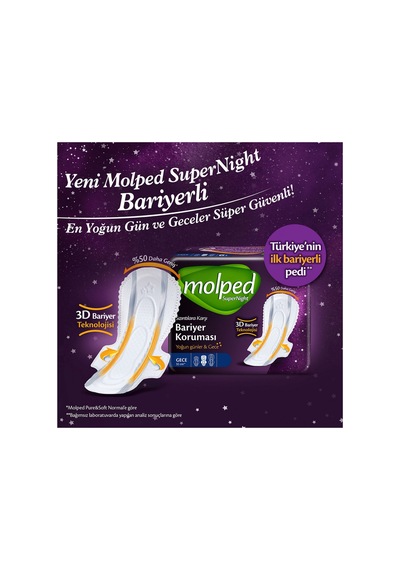 Supernight Gece Hijyenik Ped 16'lı X 6 Paket
