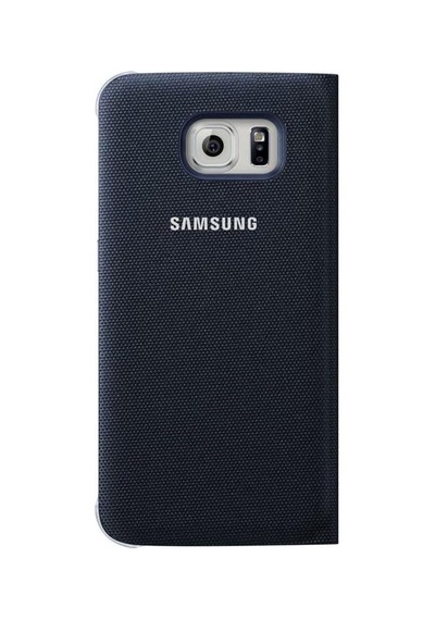 Kumaş Folyo Cüzdan Koruyucu Kılıf Case Cover Kredi Kartı Bölmeli Galaxy S6 İçin, Siyah Çok Renkli