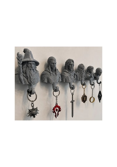 Lord Of The Rings Anahtarlık Askı Figür 6 Li Set Gandalf Gimli Legolas Aragorn Frodo Gollum