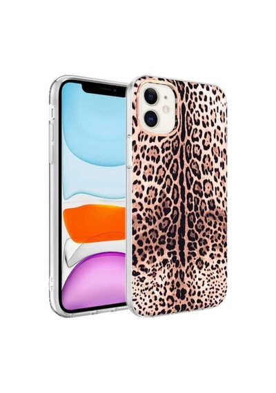 Apple Uyumlu iPhone 12 Kılıf Zore Bella Kapak Leopar