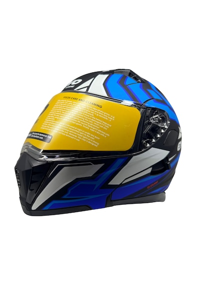 Kask Evo Vizörlü Çeneden Açılır Mavi -siyah Mavi - Siyah