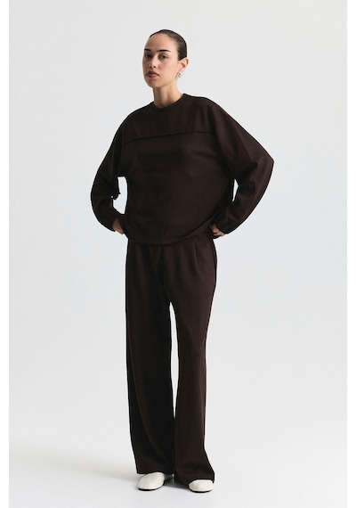 Antioch Bisiklet Yaka Sweatshirt Ve Jogger Pantolon Takım Kahve
