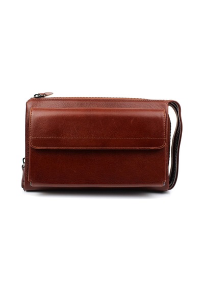 Alphaclub Bag Erkek Hakiki Deri Bordo El Çantası Clutch Portföy Çanta