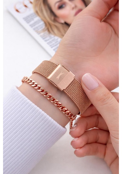 Slazenger Çelik Kordon 2 Yıl Garantili 5 Atm Bileklik Hediyeli Kadın Kol Saati Bsl9.2487.420 Rose Gold