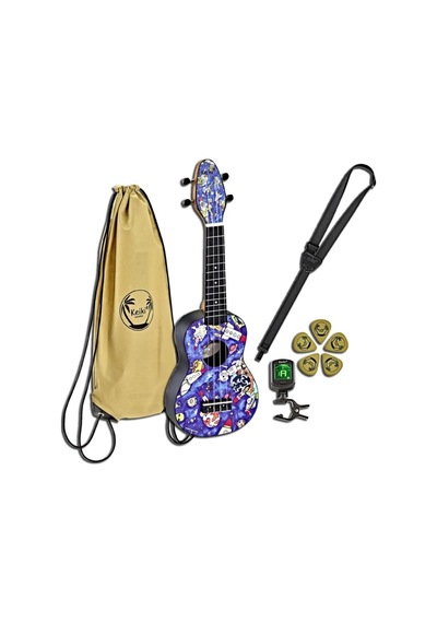 Ortega K2-Sp Keiki Sopranino Ukulele Set Spaceman