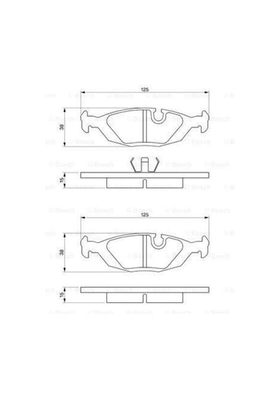 Bosch 0986460996 Disk Balata Arka Wva 21089-125.2x37.7x14.7mm 5055967