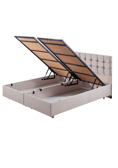 Venedik İkili Set, Venedik Çift Kişilik Baza Başlık Seti Krem 150 x 200