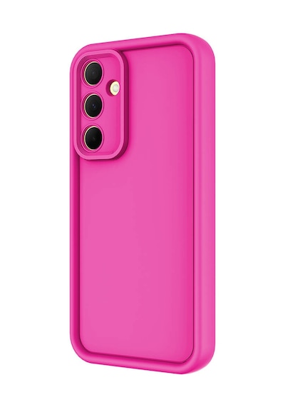 Galaxy Uyumlu A55 Kılıf Kamera Korumalı Zore Ananas Kapak Pembe Koyu