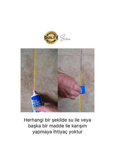 Pratik Gold Altın Sarı Simli Hazır Derz Fayans Seramik Boşluk Anında Kapatıcı Yer Cephe Yenileyici