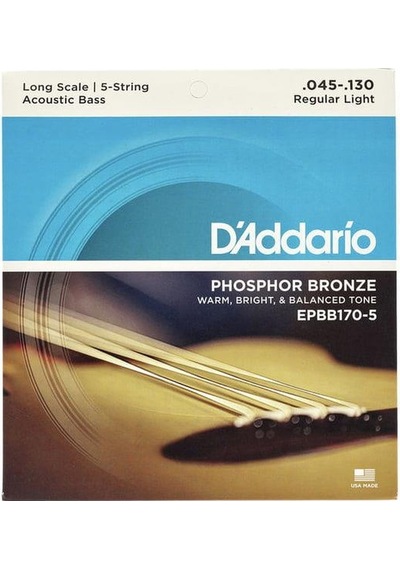 D'addario Epbb170-5 Bas Gitar Tel Seti Long Scale - 45-130 - Phosphor Bronze