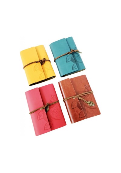 Küçük Boy Retro Deri Defter Dekoratif Hediyelik Çok Renkli