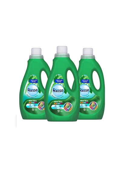 Rinso Sıvı Çamaşır Deterjanı Komple Bakım Serisi Aloe Vera Renkliler Için 1.5 L X3 Diğer