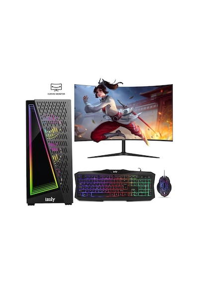 Izoly ST999366 i5-4570 16 GB 256 GB SSD RX580 8 GB 24" Free Dos Masaüstü Oyuncu Bilgisayarı