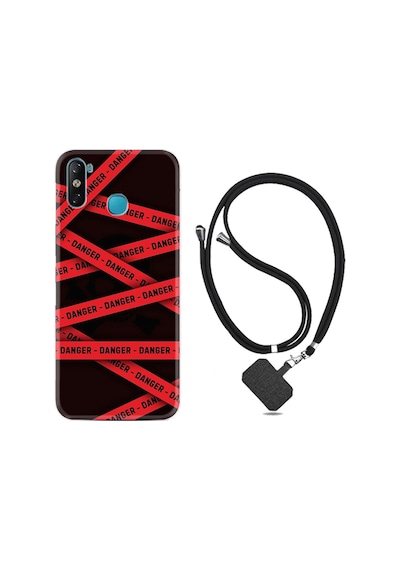 Infinix Smart 4 Kılıf Boyun Askılı Danger 1372