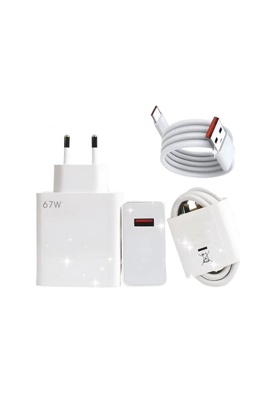 Type-c 67w Watt Ultra Hızlı Şarj Aleti Adaptör Kablo Set Diğer