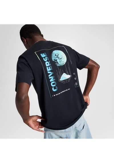 Converse Otherworldly Transmissions Erkek Grafik Baskılı Siyah T-shirt