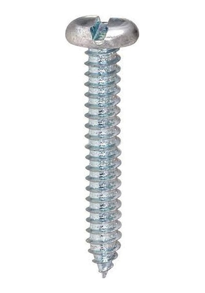 4.8x38mm Silindir Düz Tornavida Başlı Sivri Uçlu Vida Ysb Sac Vidası -100 Adet 4.8x38mm