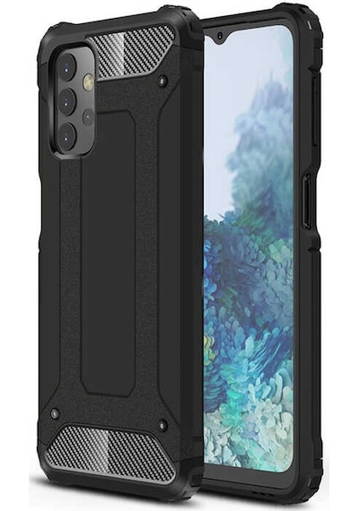 Noktaks - Samsung Galaxy Uyumlu A13 4g - Kılıf Çift Katman Zırh Tank Crash Military Kapak - Siyah