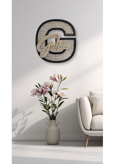Dekoratif Rattan Desenli İsimli Kapı Ve Duvar Süsü