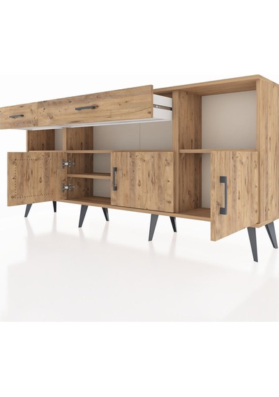 Arges Konsol 5 Raflı 2 Çekmeceli 3 Kapaklı 176x30x83 Çam-çam/çam Çam/çam Arges Konsol 5 Raflı 2 Çekmeceli 3 Kapaklı 176x30x83 Çam-çam/çam Çam/çam