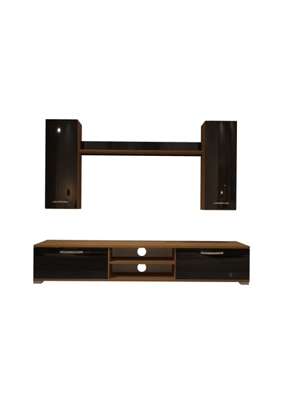 Decoraktiv Eko 5d Mdf Dvd Tv Ünitesi Tv Sehpası Ceviz - Siyah