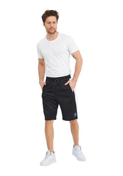 Adams Erkek Polyester Siyah Spor Antrenman Şortu
