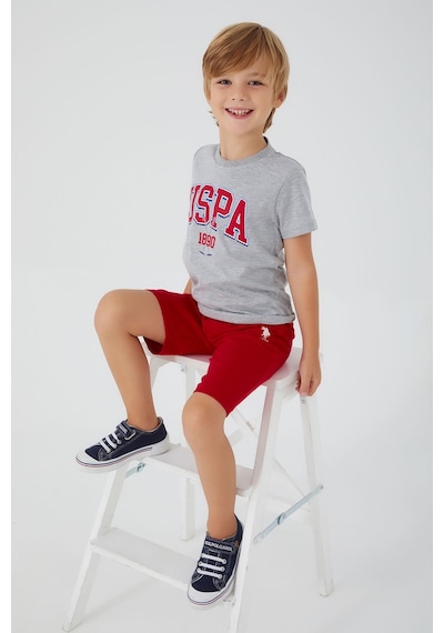 U.S. Polo Assn Written Grimelanj Erkek Çocuk Bermuda Takım Gri U.S. Polo Assn Written Grimelanj Erkek Çocuk Bermuda Takım Gri
