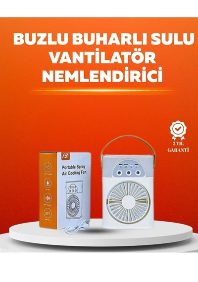 Hubrendy  Mini Usb Klima Fan 3 Kademeli Spreyli Hava Soğutucu, Taşınabilir