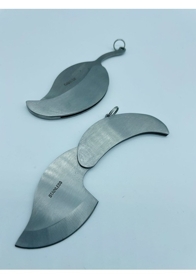 Stainless Kamp Metal Yaprak Modeli Büyükboy -12cm Gümüş