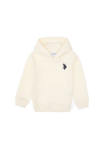U.S. Polo Assn. Erkek Çocuk Krem Basic Kapüşonlu Sweatshirt 50308442-VR256 U.S. Polo Assn. Erkek Çocuk Krem Basic Kapüşonlu Sweatshirt 50308442-VR256