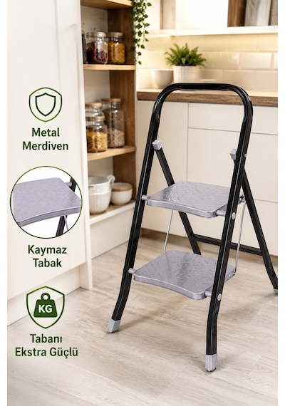 Perilla Class 2 Basamak Katlanır Alüminyum Merdiven