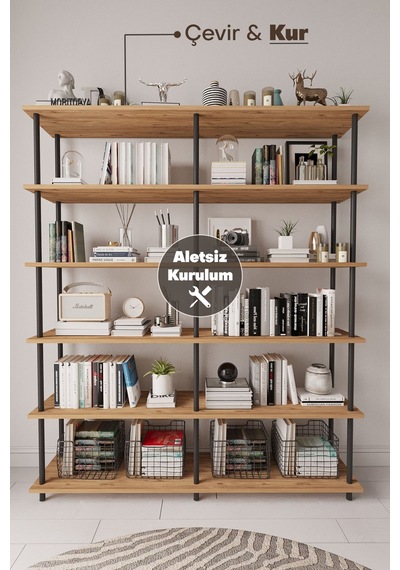 Çevir Kur 150 Cm Atlantik Çam Kitaplık Atlantik Çam Çevir Kur 150 Cm Atlantik Çam Kitaplık Atlantik Çam