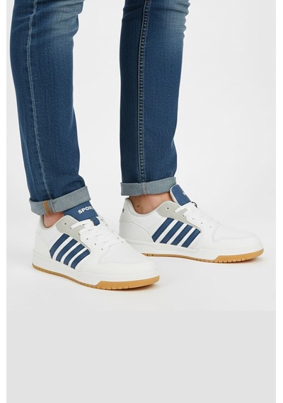 Letao Unisex Günlük Spor Ayakkabı Koşu Yürüyüş Sneaker Beyaz - Lacivert