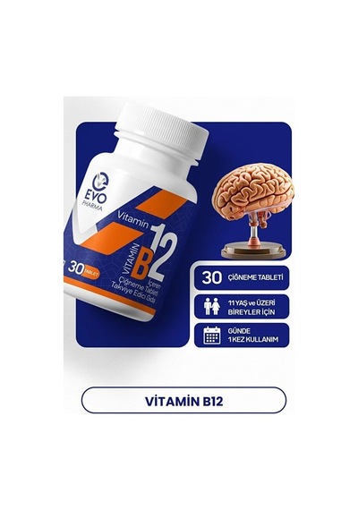 Tr Evo Pharma Vitamin B12 Metilkobalamin 1000 Mcg 30 Çiğneme Tableti