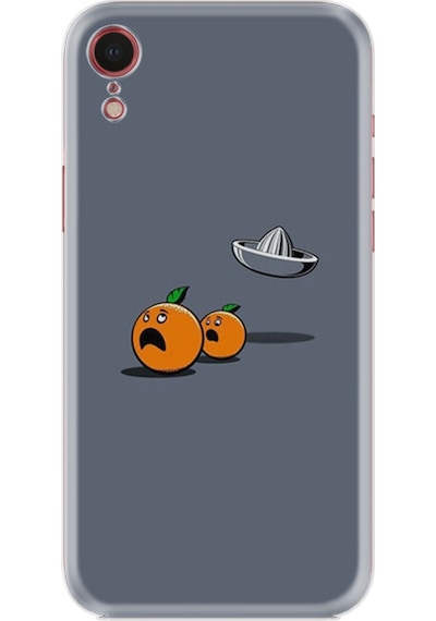 Apple Uyumlu iPhone XR Kılıf Resimli Silikon Orange Escape 1374