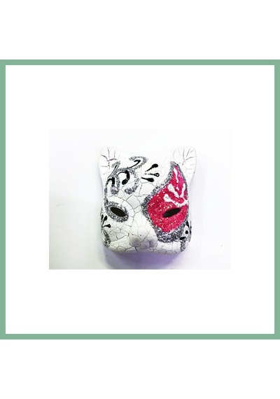 Bşkvirgo Pembe Renk İşlemeli Seramik Malzemeden İmal Venedik Kedi Model Magnet Bsk2026
