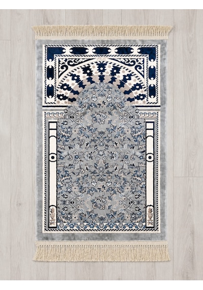 002-gri Ravza Seccade 14mm Sık Dokuma Medine Seccadesi 75 X 115