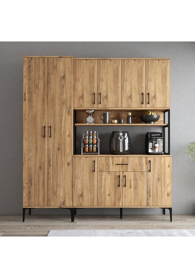 Tanmob Mdl0602 Alt Üst Çift Kapılı Çok Amaçlı Dolap 8 Kapaklı Çek Tanmob Mdl0602 Alt Üst Çift Kapılı Çok Amaçlı Dolap 8 Kapaklı Çek