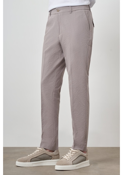 Morven Erkek Bej Polyester Lastikli Trend Slim Fit Pantolon 25ms003033653 Bej