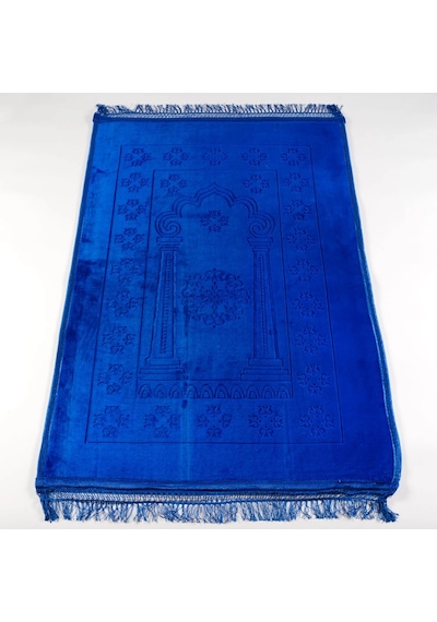 Peluş Seccade Saks Mavi 80x120 Cm.