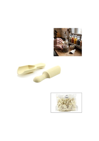 İbico İ22-401 Kürek Baharat 2.5cm Kaşık Ahşap Bambu - 100'li Paket Diğer