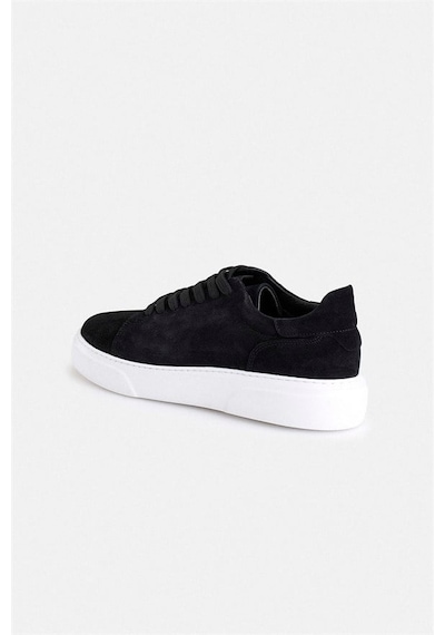 Süvari Siyah Süet Bağcıklı Sneakers Say2001500012-s09