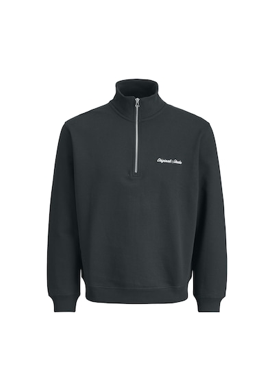 Jack & Jones Erkek Yarim Fermuarli Dik Yaka Sweatshirt - Norrebro - 12282899 Forest River