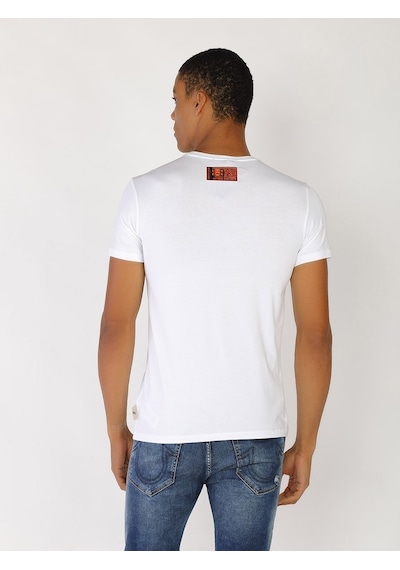 Roberto Cavalli Erkek Tshirt /M.Rob.0421.14024 Beyaz
