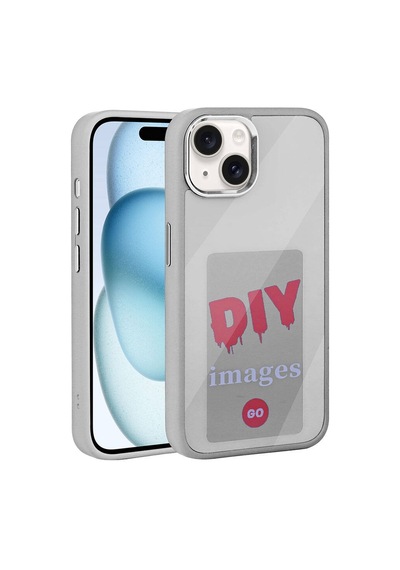 Zore Apple iPhone 15 Uyumlu Omsy Ekranı Yansıtan Akıllı Nfc Kılıf-gri