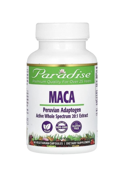Paradise Herbs, Maca, 60 Vegetarian Capsules 250 Mg Per Capsule